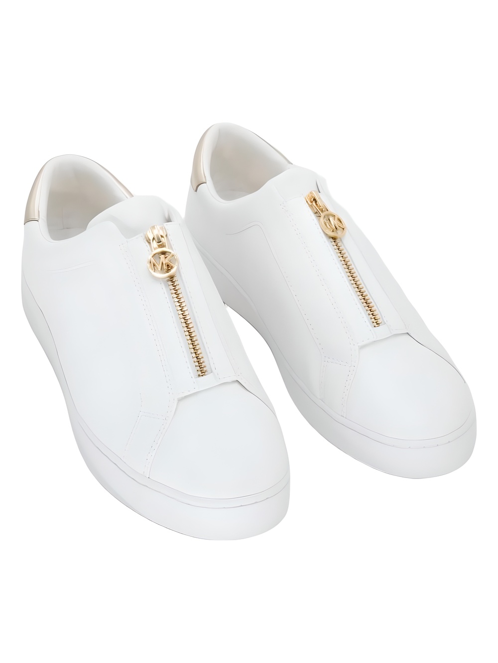 Michael Kors Womens Keaton Zip Slip-On Sneakers Pale Gold Size 10M